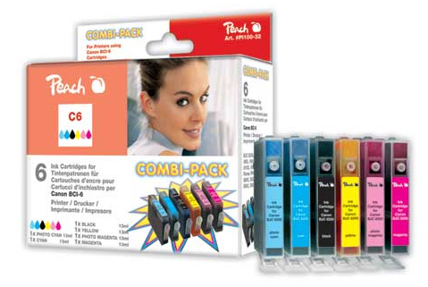 Peach 312260 ink cartridge 6 pc(s) Cyan, Magenta, Photo black, Photo cyan, Photo magenta, Yellow