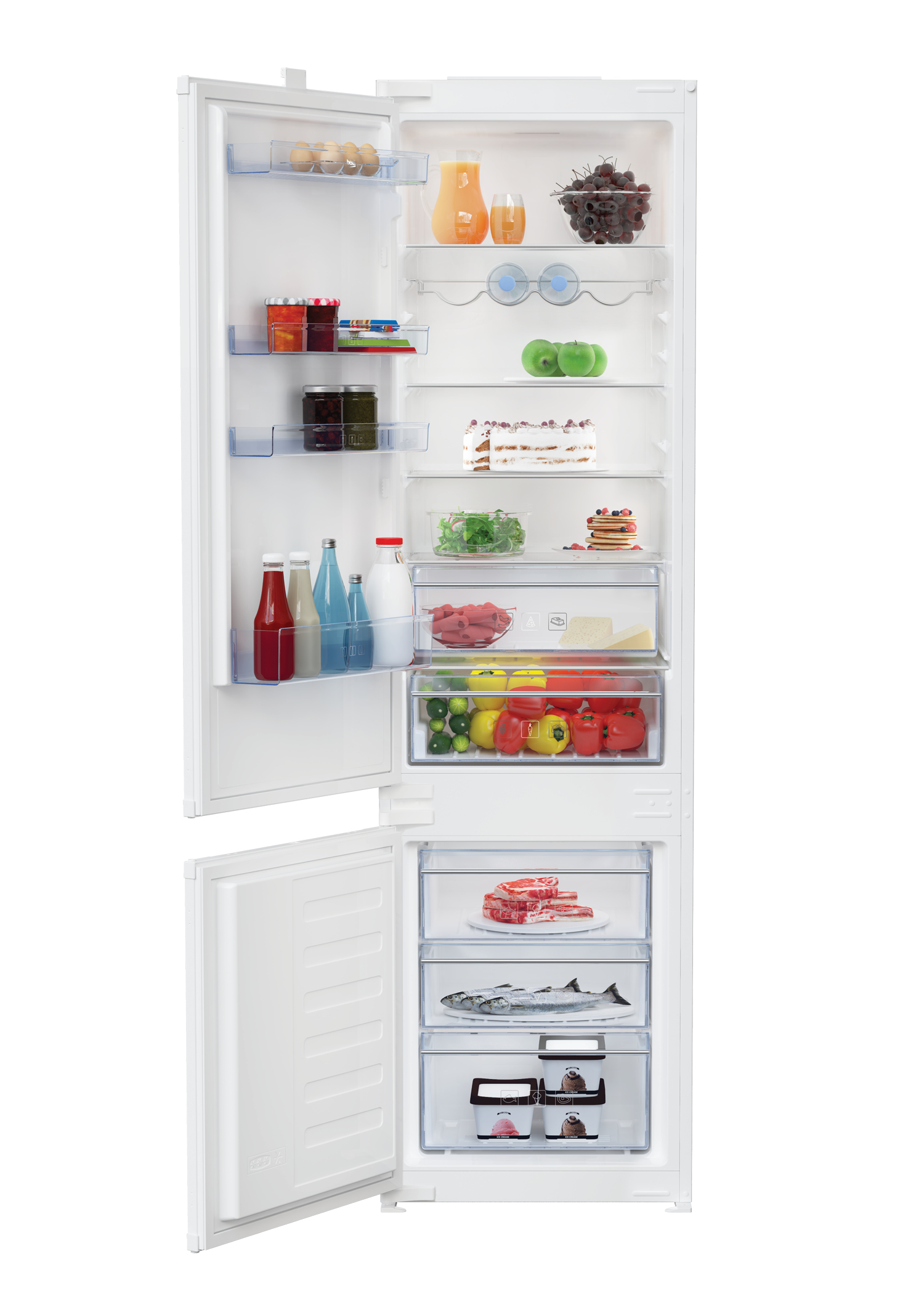Beko BCSA306K2SLH fridge-freezer Built-in