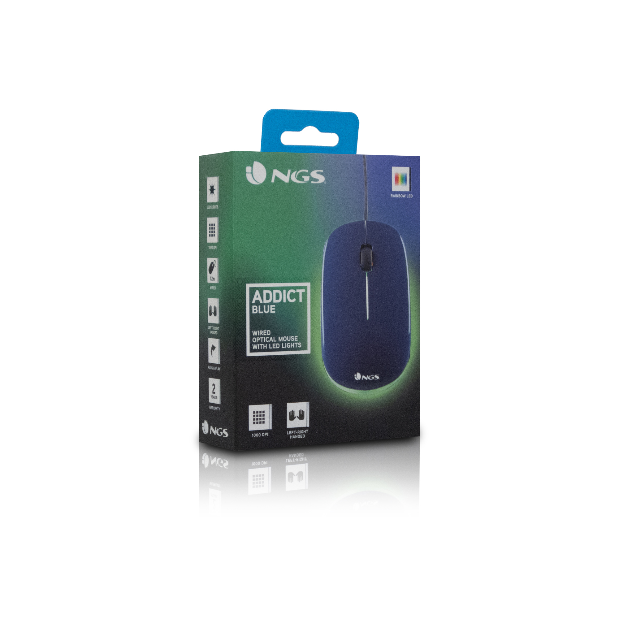 NGS Addict mouse Ambidextrous USB Type-A Optical 1000 DPI – image 6