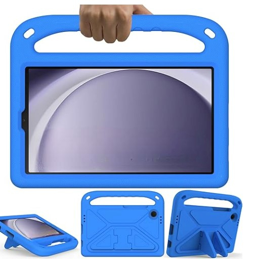 Techair TAXSGA039 Kids’ handled Samsung Tab A9+ Case. Lightweight, durable, and child friendly! Shock-absorbing protection, a built-in kickstand, sturdy handle,