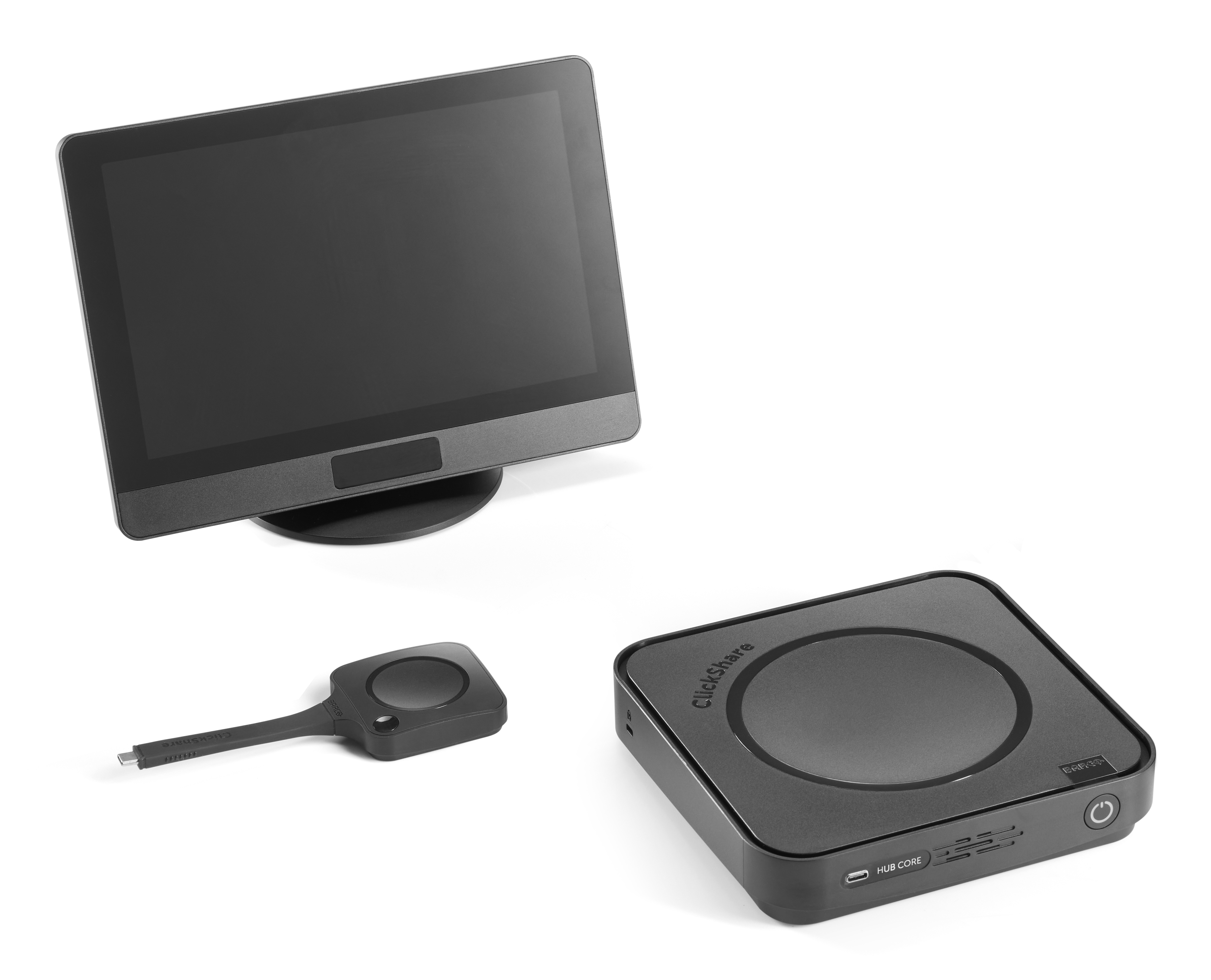 Standalone Product: Clickshare Hub Pro EU with 2 Buttons - It does not include the Panel, Gen5 Button Tray, Power Supply and Power Cord