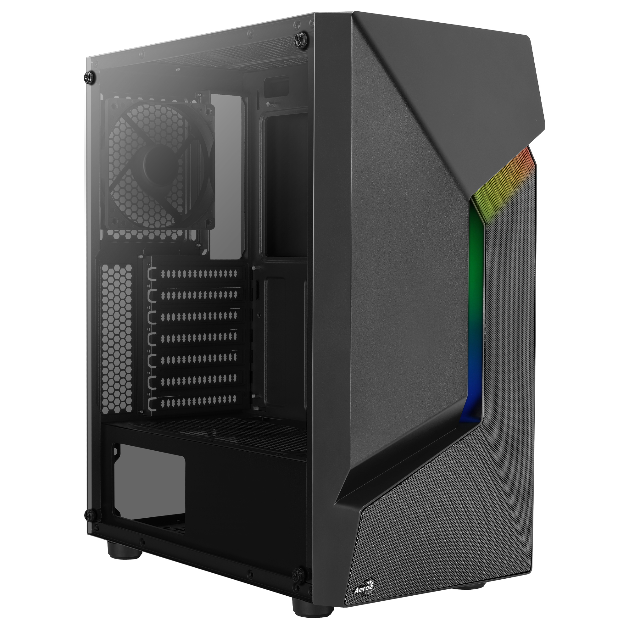 Aerocool SCAPEBKV1 Gaming ATX Case Front RGB LED Tempered Glass – image 2