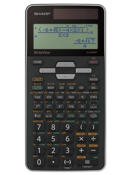 Sharp EL-W506T calculator Pocket Display Black, Grey