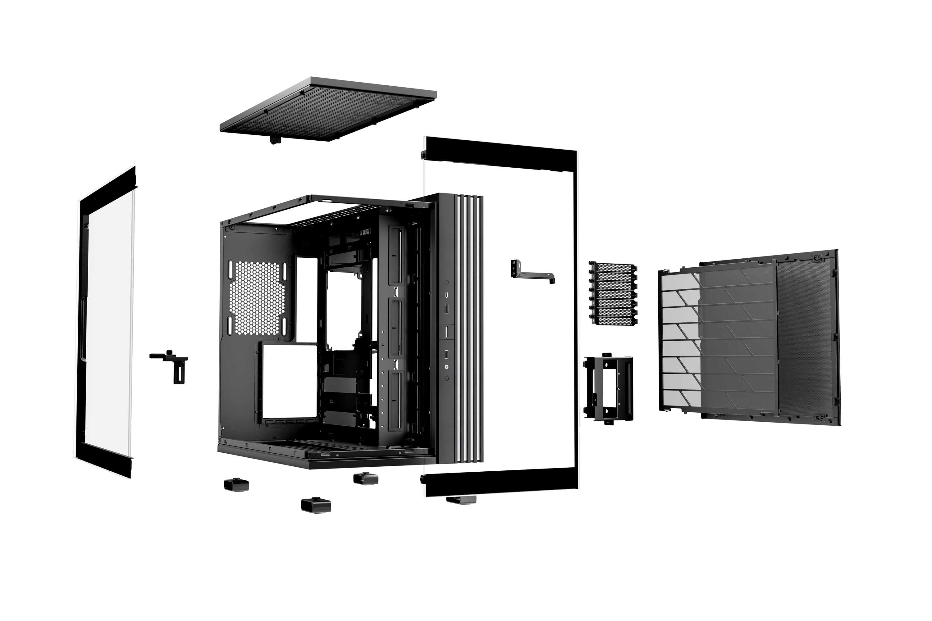 Gabinete Gamer be quiet! LIGHT BASE 600 DX Black - Media Torre - ATX/M-ATX/Mini-ATX - Panel Lateral - Negro - BGW65