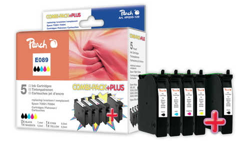 Peach PI200-129 ink cartridge Black, Cyan, Magenta, Yellow
