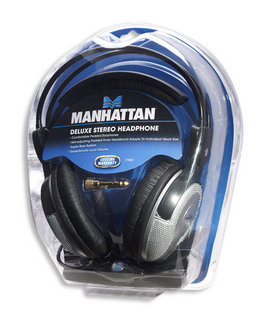 Manhattan 175531 headphones/headset Wired Head-band Black, Silver – image 4