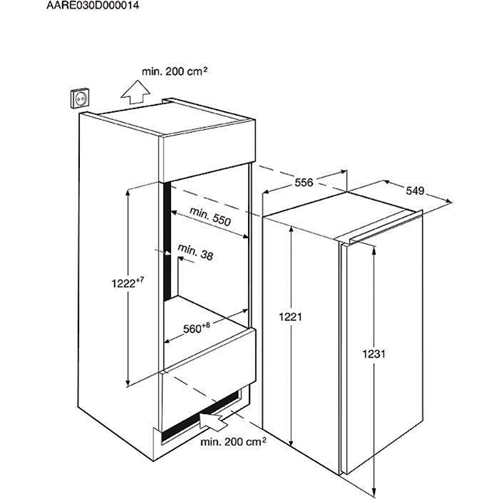 Electrolux ERG2301AOW fridge Built-in – image 2