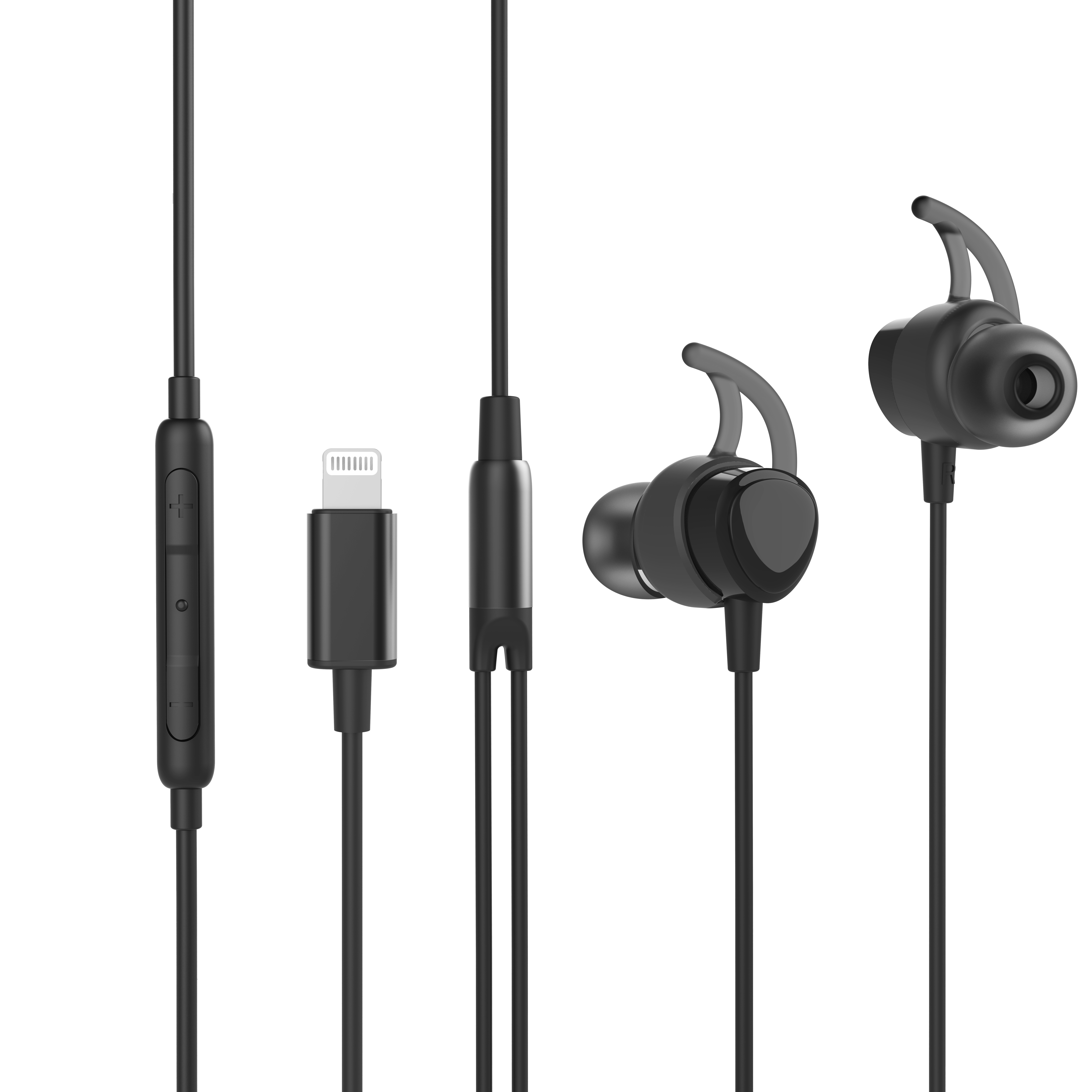 eSTUFF In-ear Headphone With Hook — vue 1 sur 1
