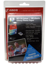 Canon BCI-16 + GlossyPaper A6 100sheets