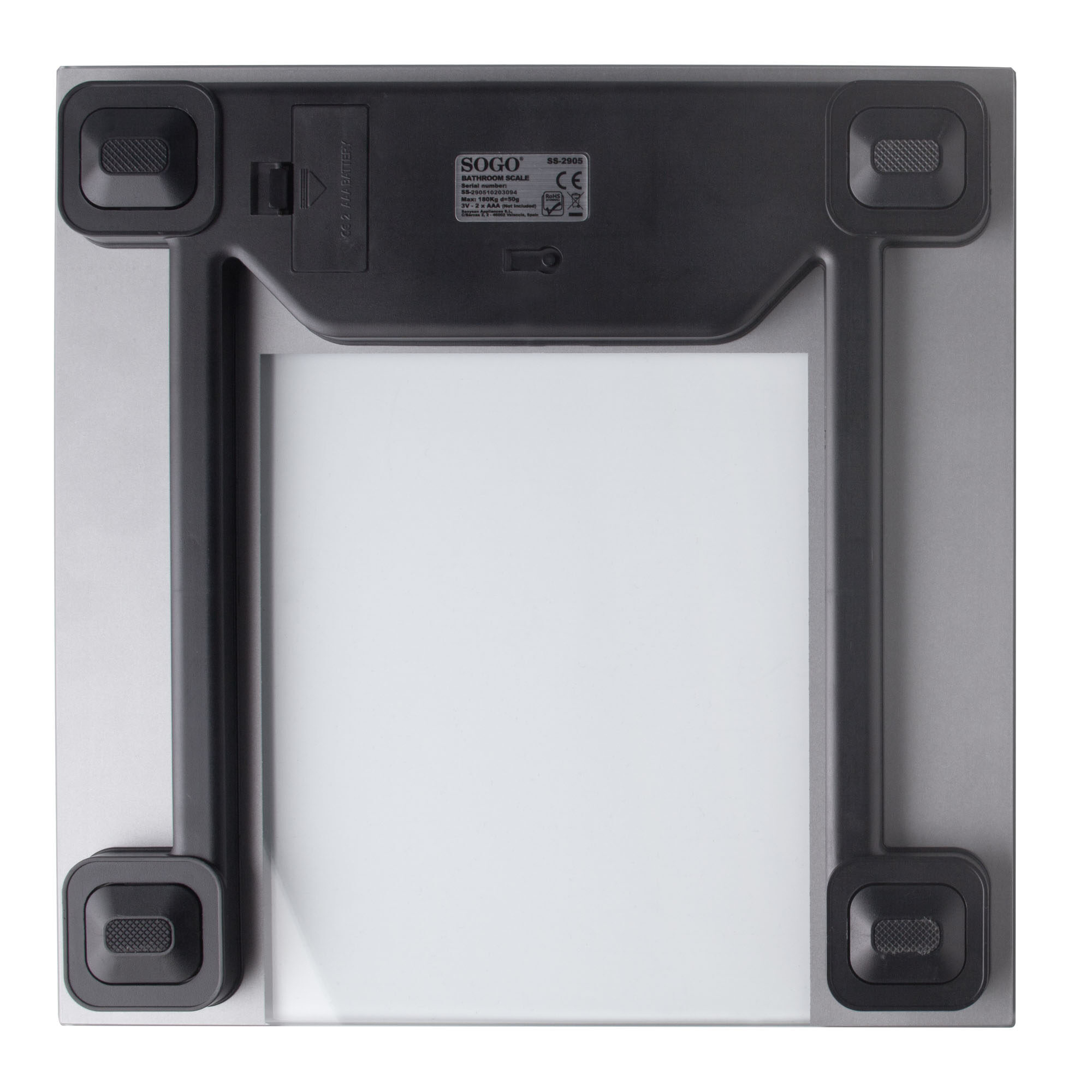 Sogo BAB-SS-2905 personal scale Square Grey, Transparent Electronic personal scale – image 6