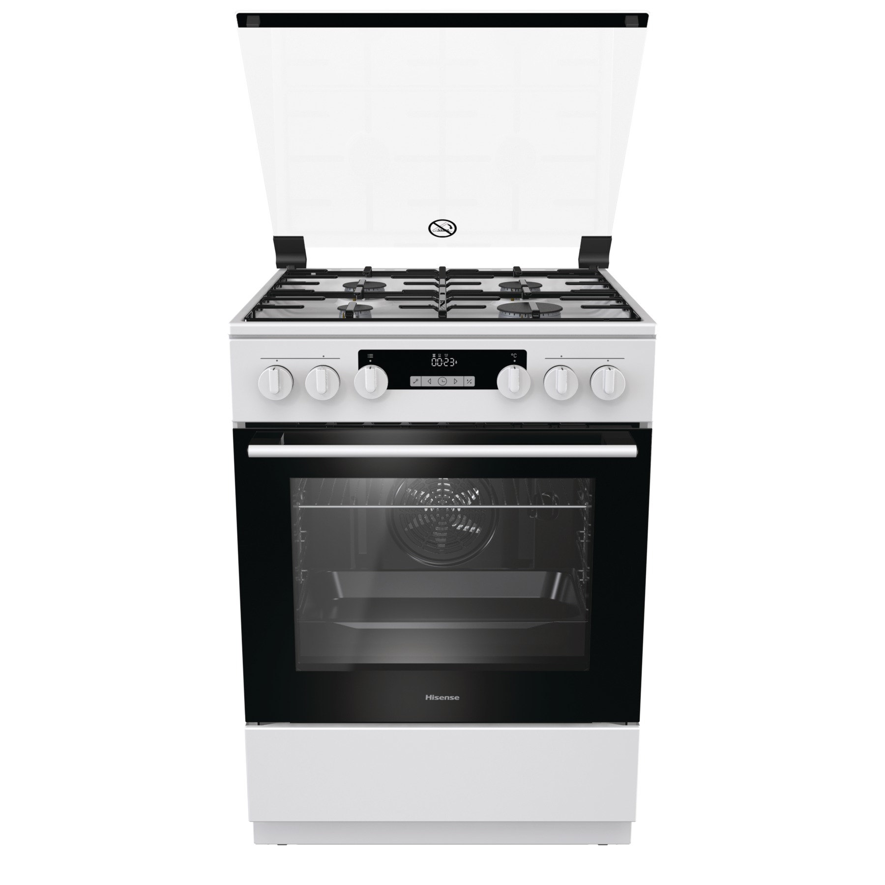 Hisense HC6521BW cooker Freestanding cooker Electric Gas White – image 3