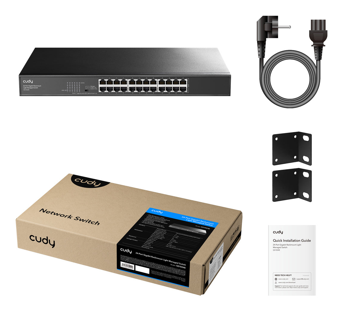 Cudy GS1024E network switch Managed Gigabit Ethernet (10/100/1000) Black – image 4