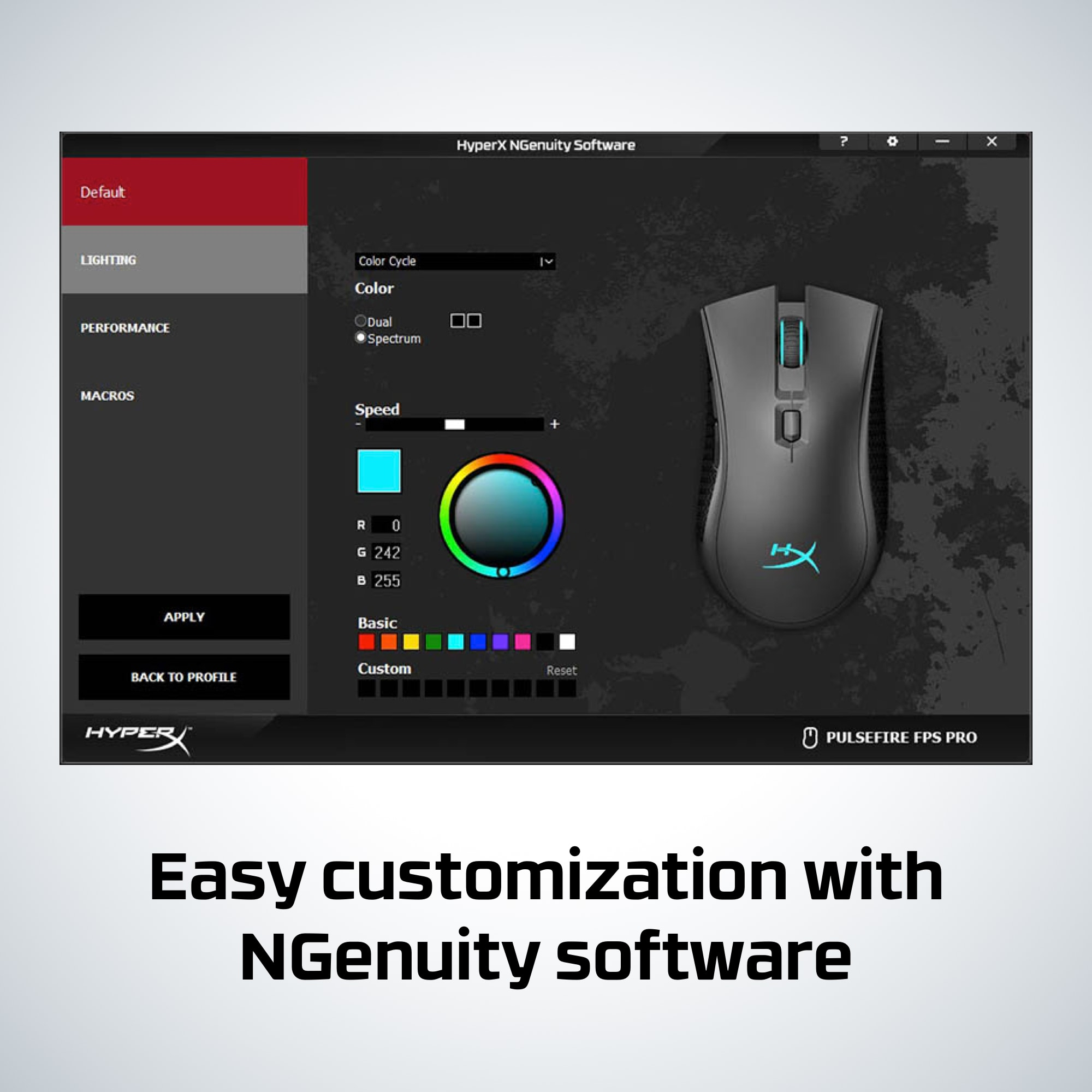 HyperX Pulsefire FPS Pro - Gaming Mouse (Gunmetal) – image 3