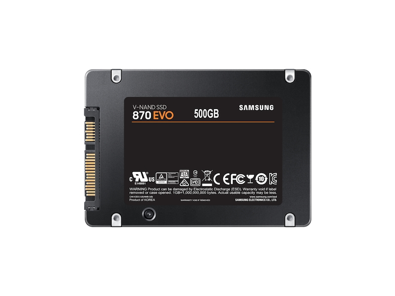 Unidad de Estado Sólido Samsung 870 EVO - 2.5" - 500GB - SATA 3 - MZ-77E500E Unidad de Estado Sólido Samsung 870 EVO - 2.5" - 500GB - SATA 3 - MZ-77E500E