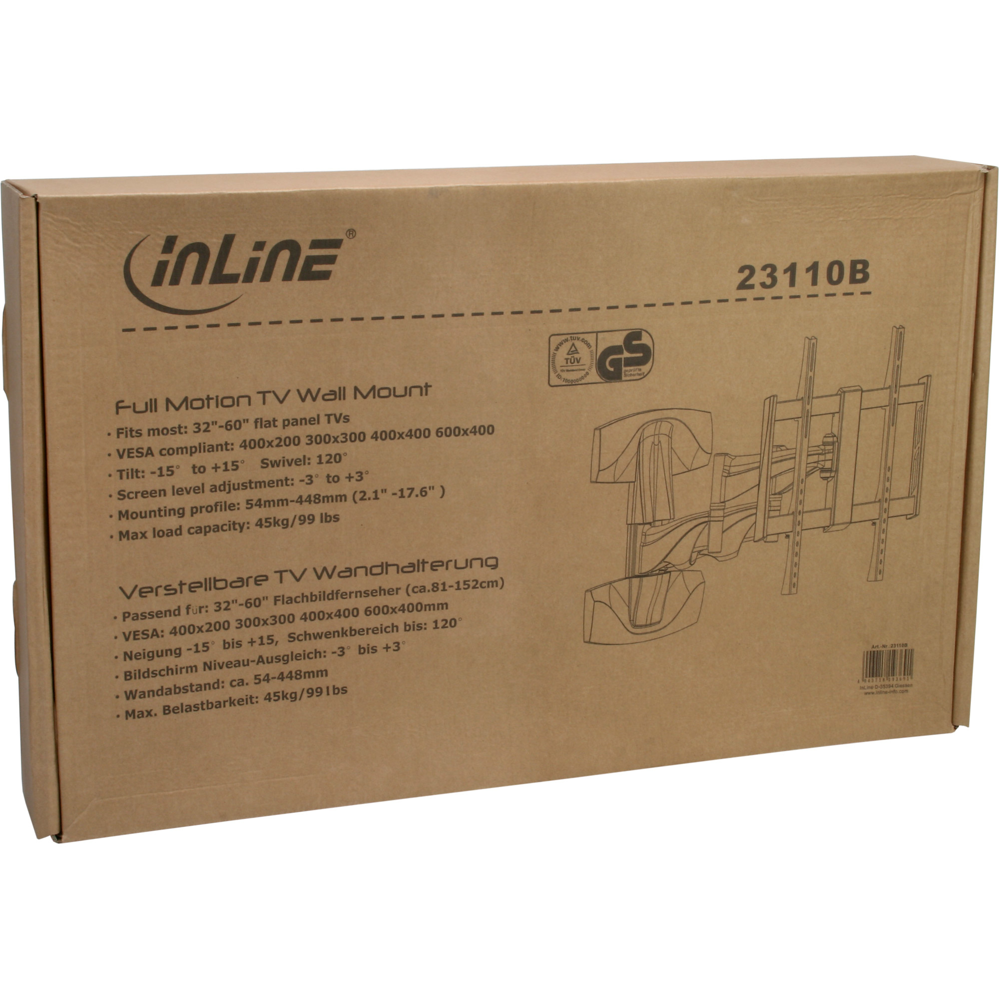 InLine TV Wall Bracket for TFT / LED / Plasma 81 – image 3