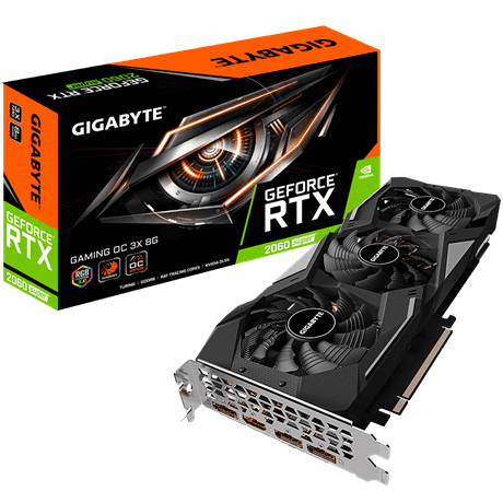 GIGABYTE GAMING GeForce RTX 2060 SUPER OC 3X 8G (rev. 2.0) NVIDIA 8 GB GDDR6