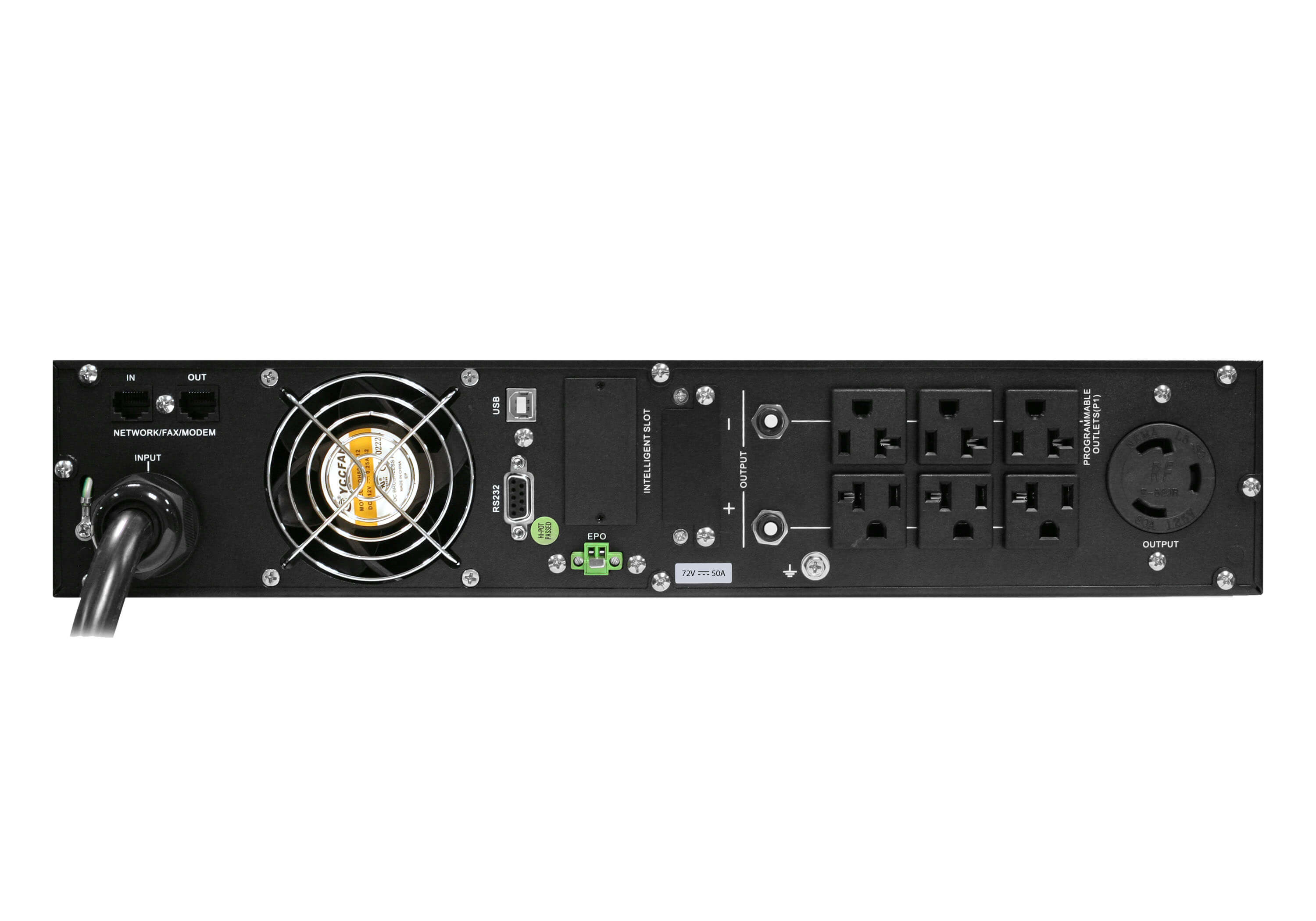 صورة ATEN OL3000LV 3 kVA 2880W مزدوج التحويل عبر الإنترنت UPS، 9 منافذ NEMA، رف/برج، أسود