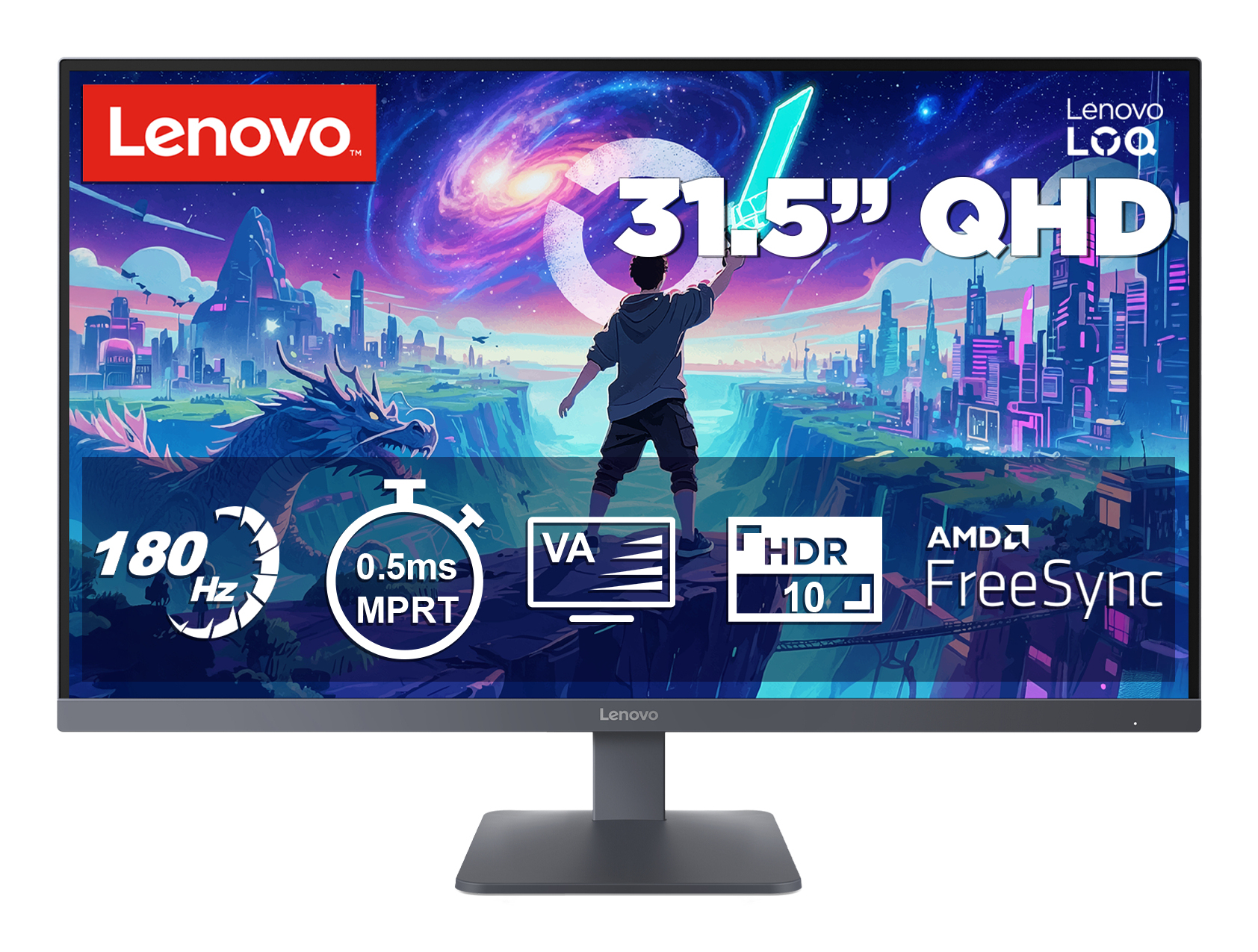 Lenovo 31,5" LOQ 32Q-10 monitor - Luna Grey