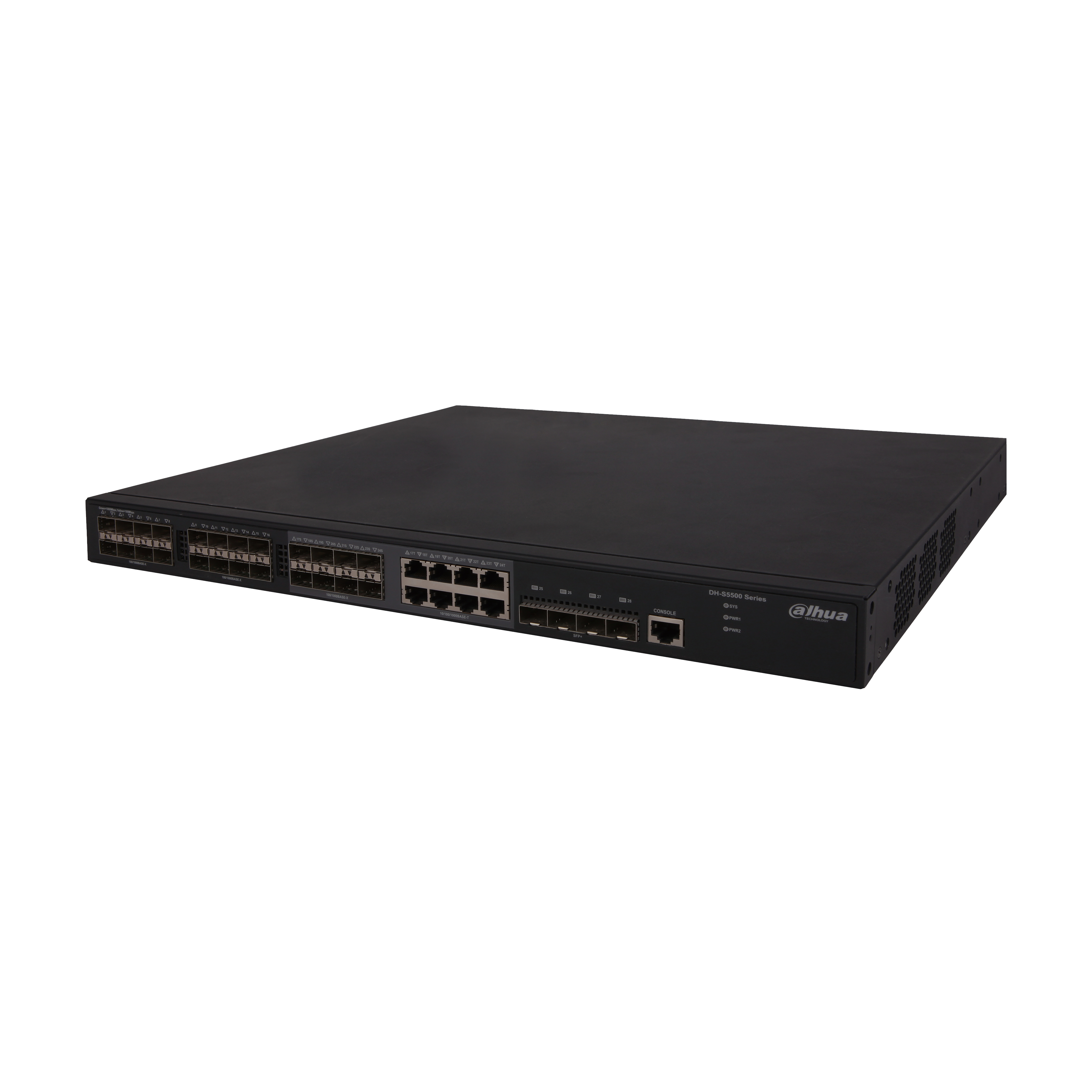 Switch Dahua S5500-24GF4XF-E - Fast Ethernet - 24 Puertos SFP - 4 Puertos SFP+ - Gestionado - DH-S5500-24GF4XF-E