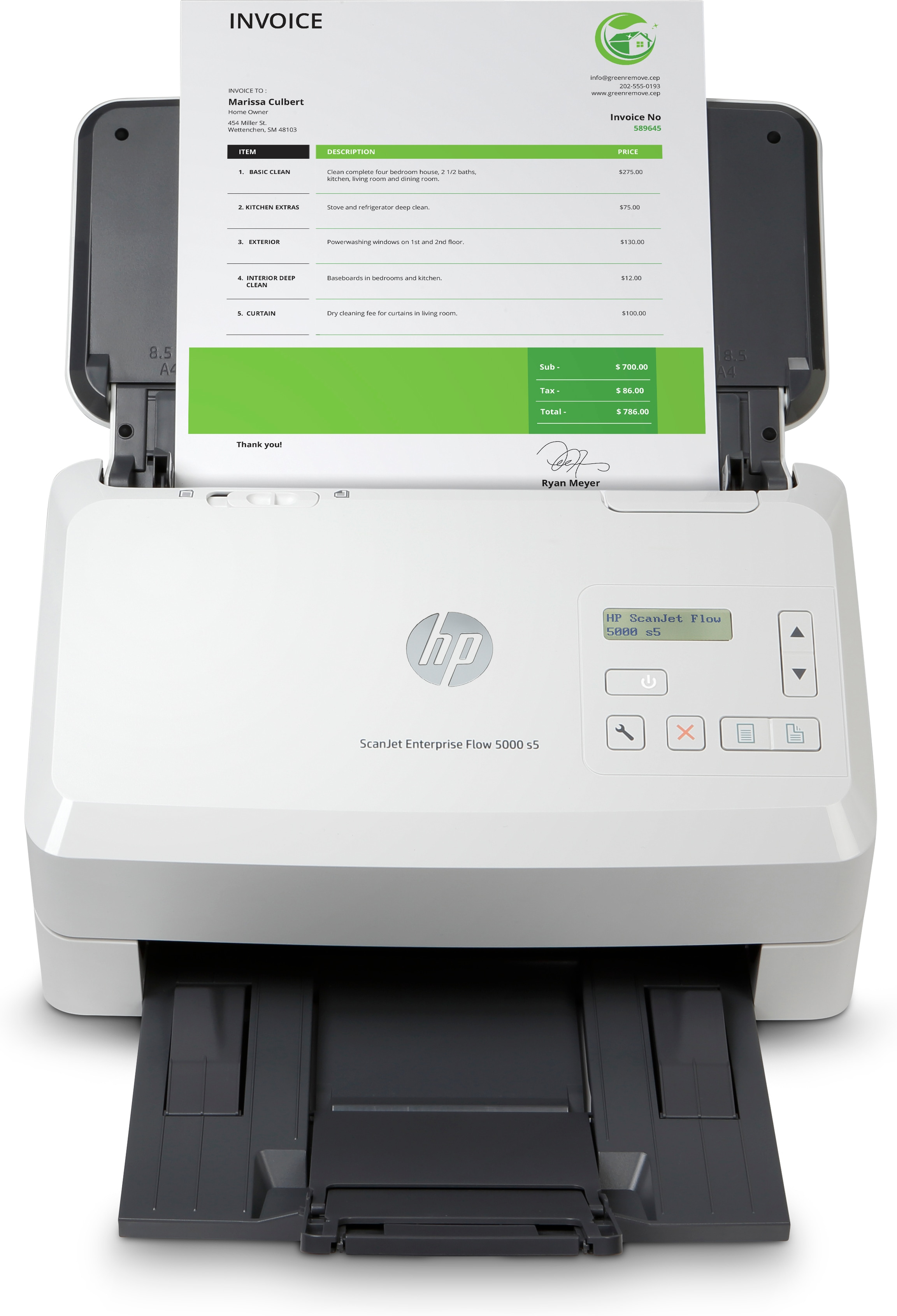 HP Scanjet Enterprise Flow 5000 s5 Arkmatad skanner 600 x 600 DPI A4 Vit