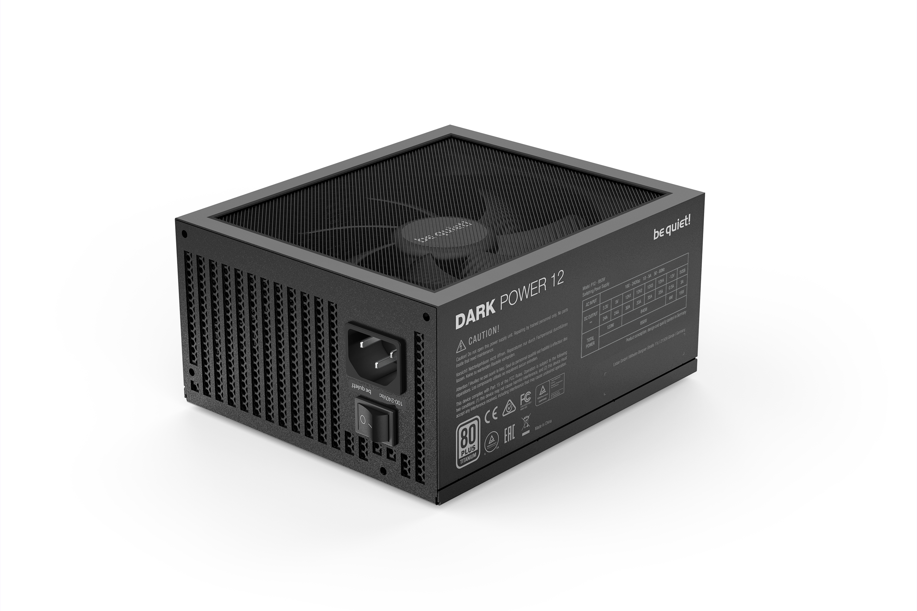 be quiet! DARK POWER 12 850W power supply unit 20+4 pin ATX ATX Black image 3
