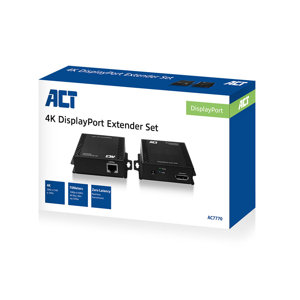 ACT AC7770 4K DisplayPort over CATx extender set up to 70 meter – image 7