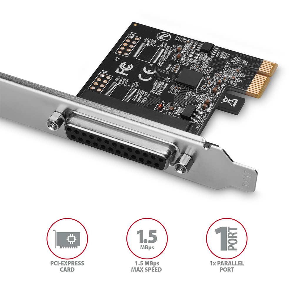 Axagon PCEA-P1N PCIe - 1x parallel port adapter w. SP & LP – image 2