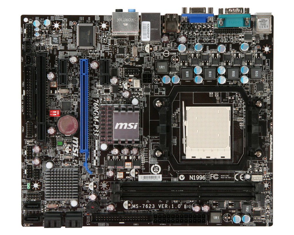 MSI 760GM-P33 Socket AM3 micro ATX – image 1