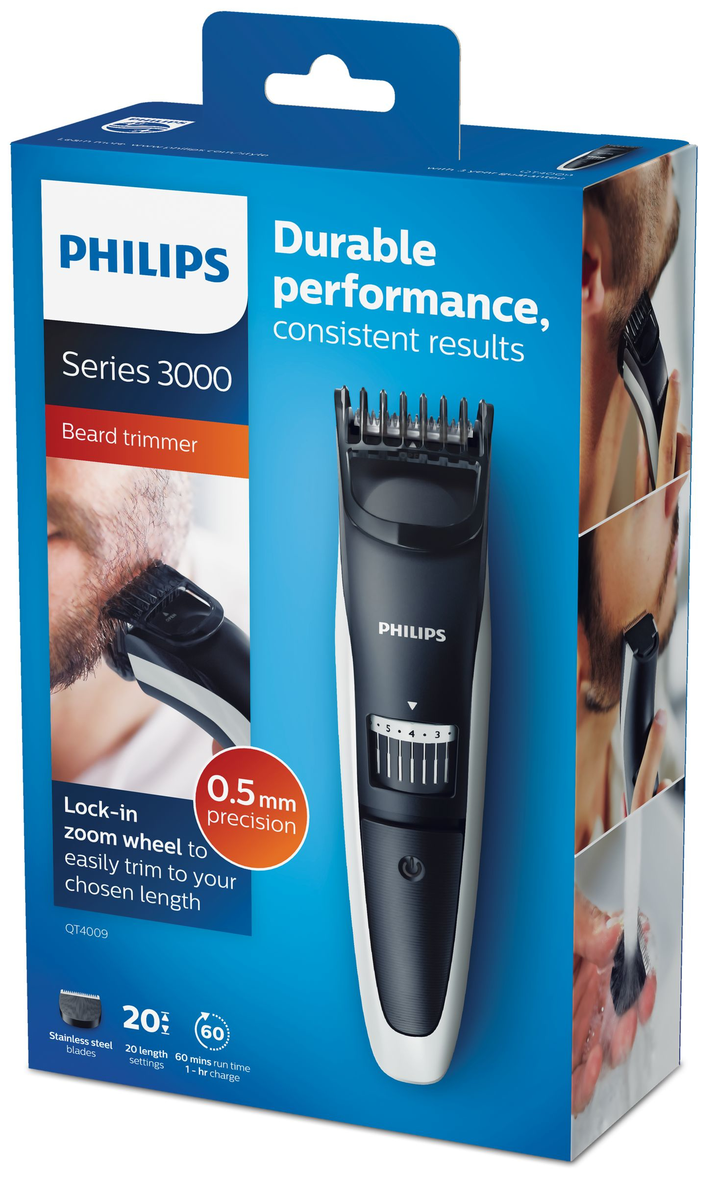 Philips BEARDTRIMMER Series 3000 QT4009/15 beard trimmer 20 – image 2