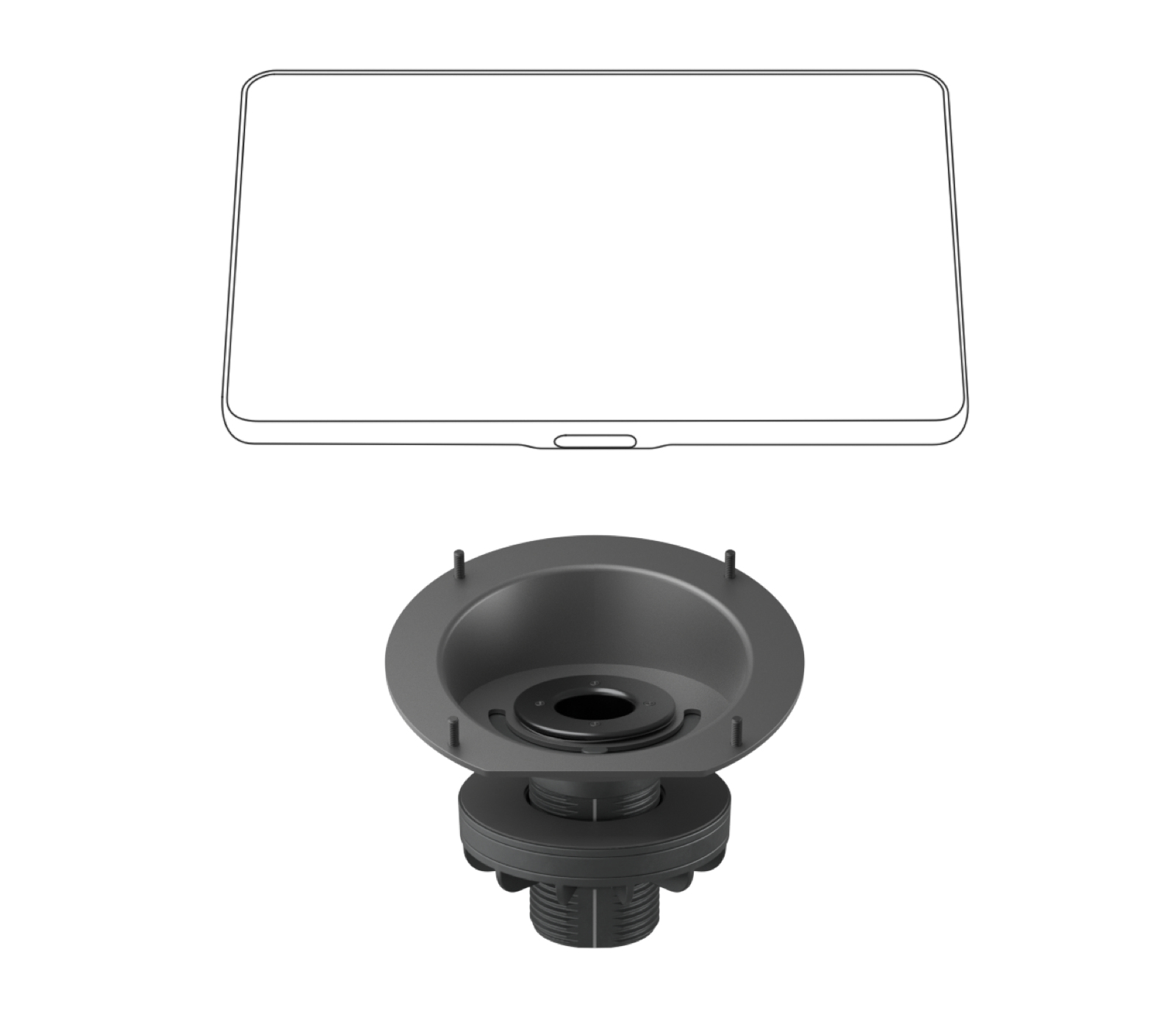 LOGI-VC-TAP RISER MOUNT GRAPHITE