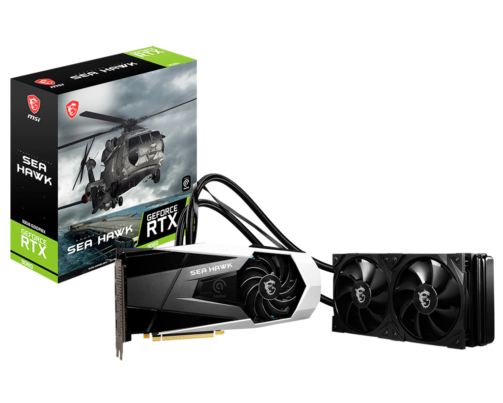MSI SEA HAWK GeForce RTX 3080 X 10G (LHR) NVIDIA 10 GB GDDR6X image 1