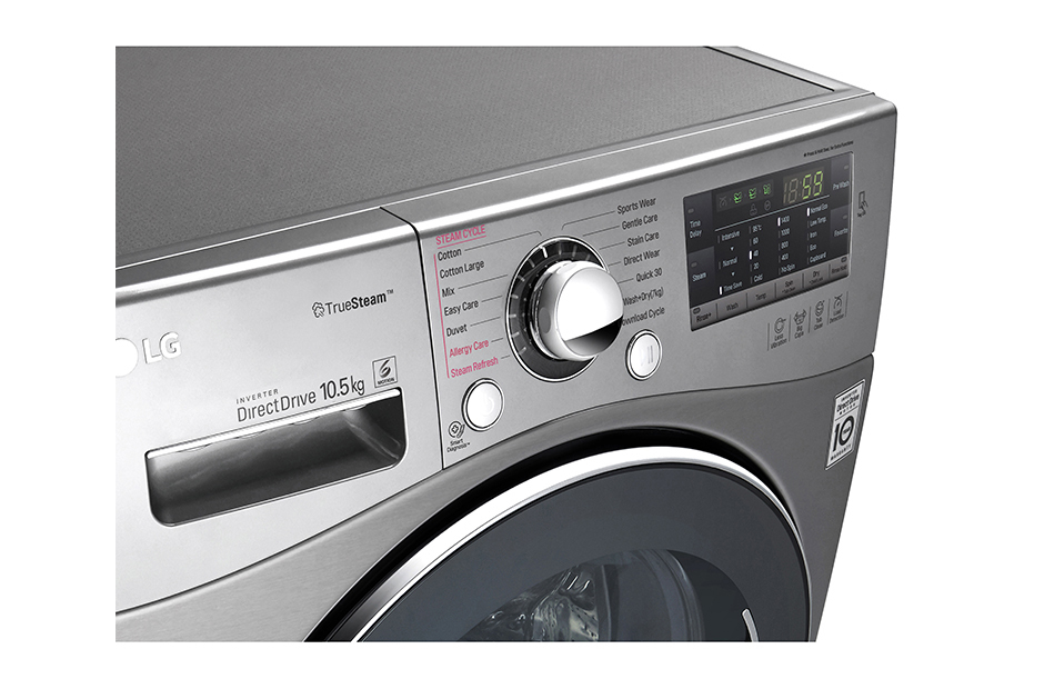 LG F1450DPRE washer dryer Freestanding Front-load Silver – image 6