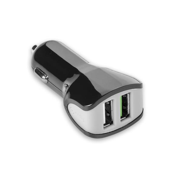 Celly CC2USBTURBOBK mobile device charger Smartphone, Tablet Black, Grey USB Auto