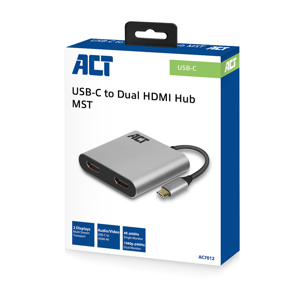 ACT USB-C to HDMI adapter for 2 monitors, MST – image 4