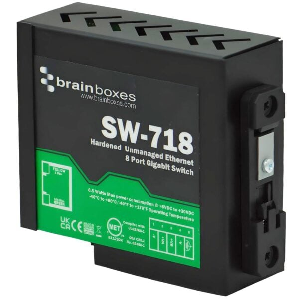 Brainboxes Hardened Industrial 8 Port Gigabit Ethernet Switch – image 8