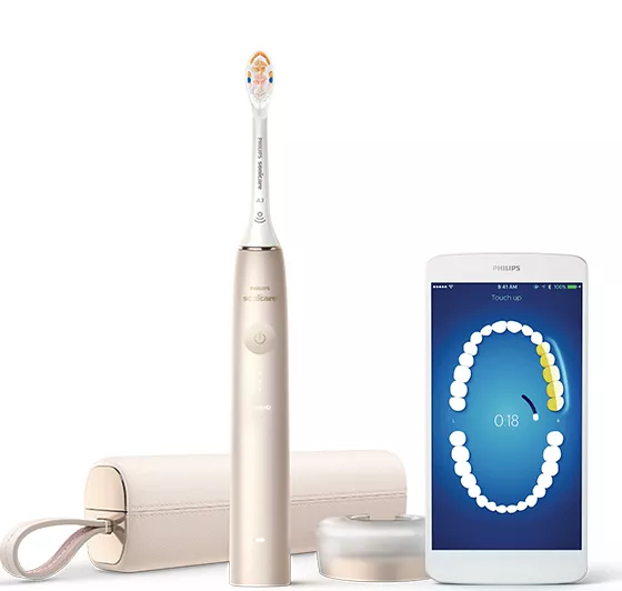 Philips Sonicare DiamondClean Prestige 9900 series DiamondClean Prestige HX9992/11 Sonic electric toothbrush with SenseIQ - Champagne – image 2