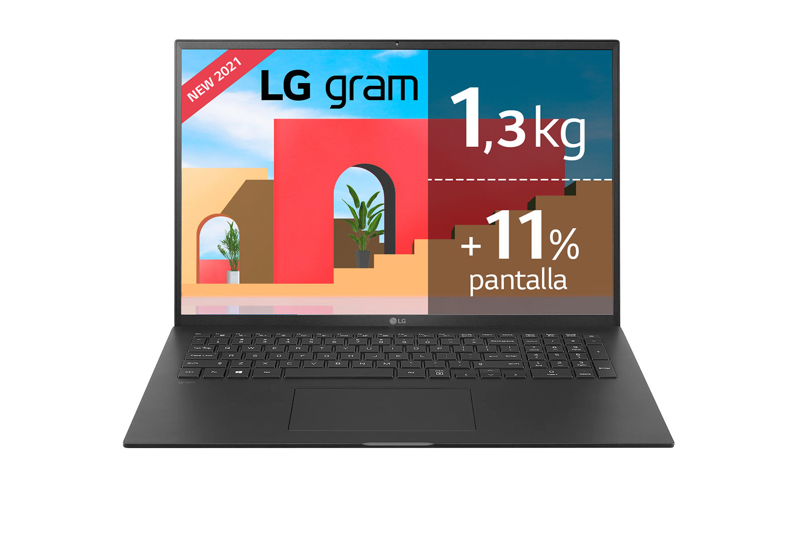 LG Gram 17Z90P Intel® Core™ i7 i7-1165G7 Ultraportable 43.2 cm (17″) WQXGA 32 GB LPDDR4x-SDRAM 1 TB SSD Wi-Fi 6 (802.11ax) Windows 10 Home Spanish Black
