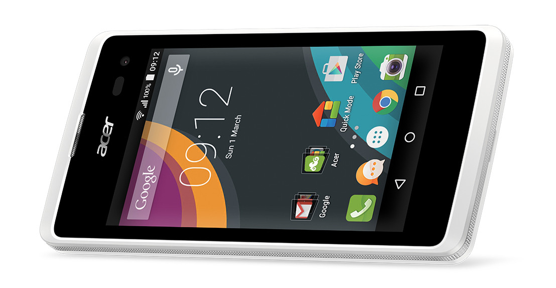 Acer Liquid Z220 10.2 cm (4") Dual SIM Android 5.0 3G Micro-USB 1 GB 8 GB 1300 mAh White