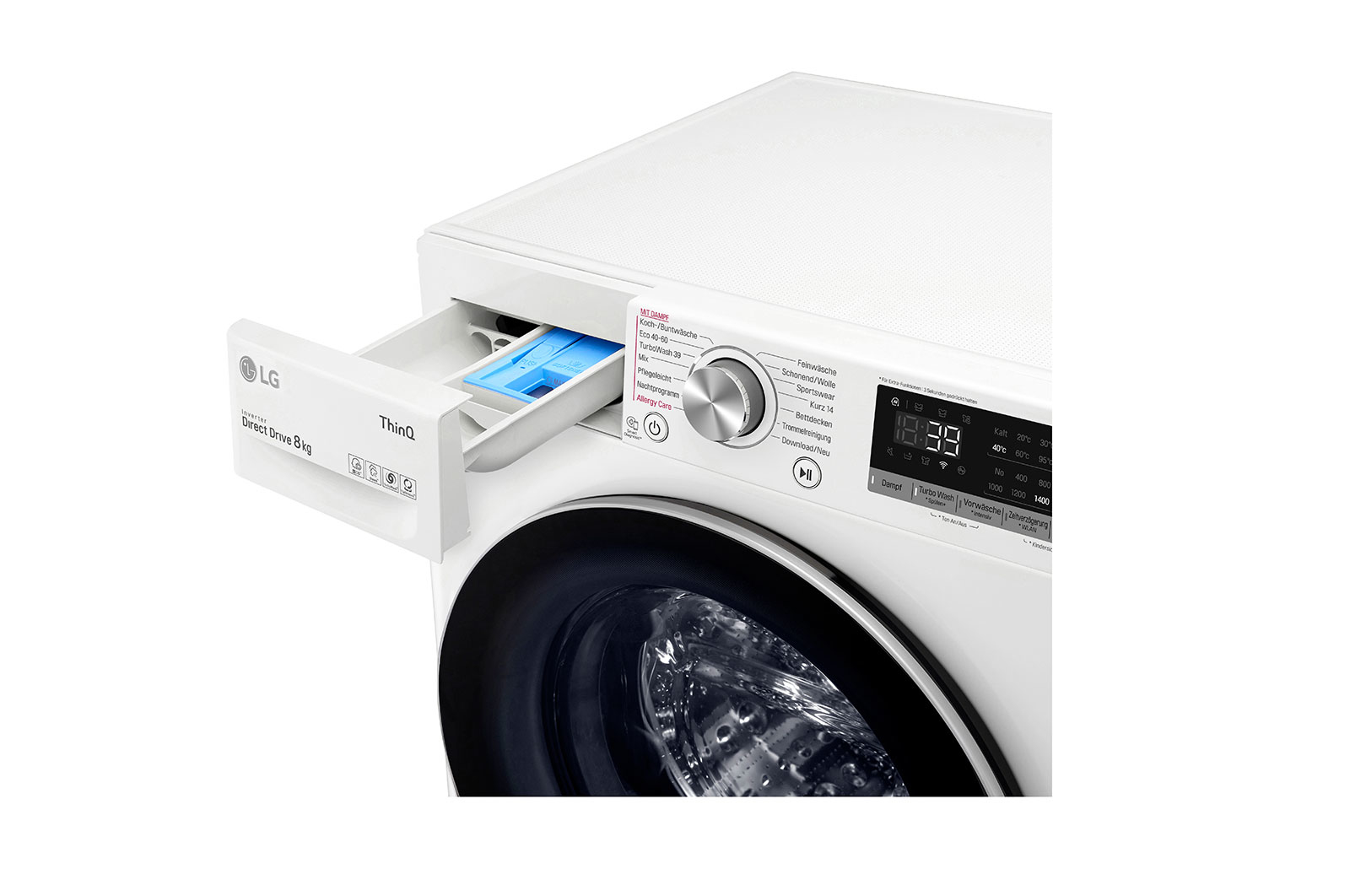 LG V7W800A washing machine Front-load 8 kg White - Image 5