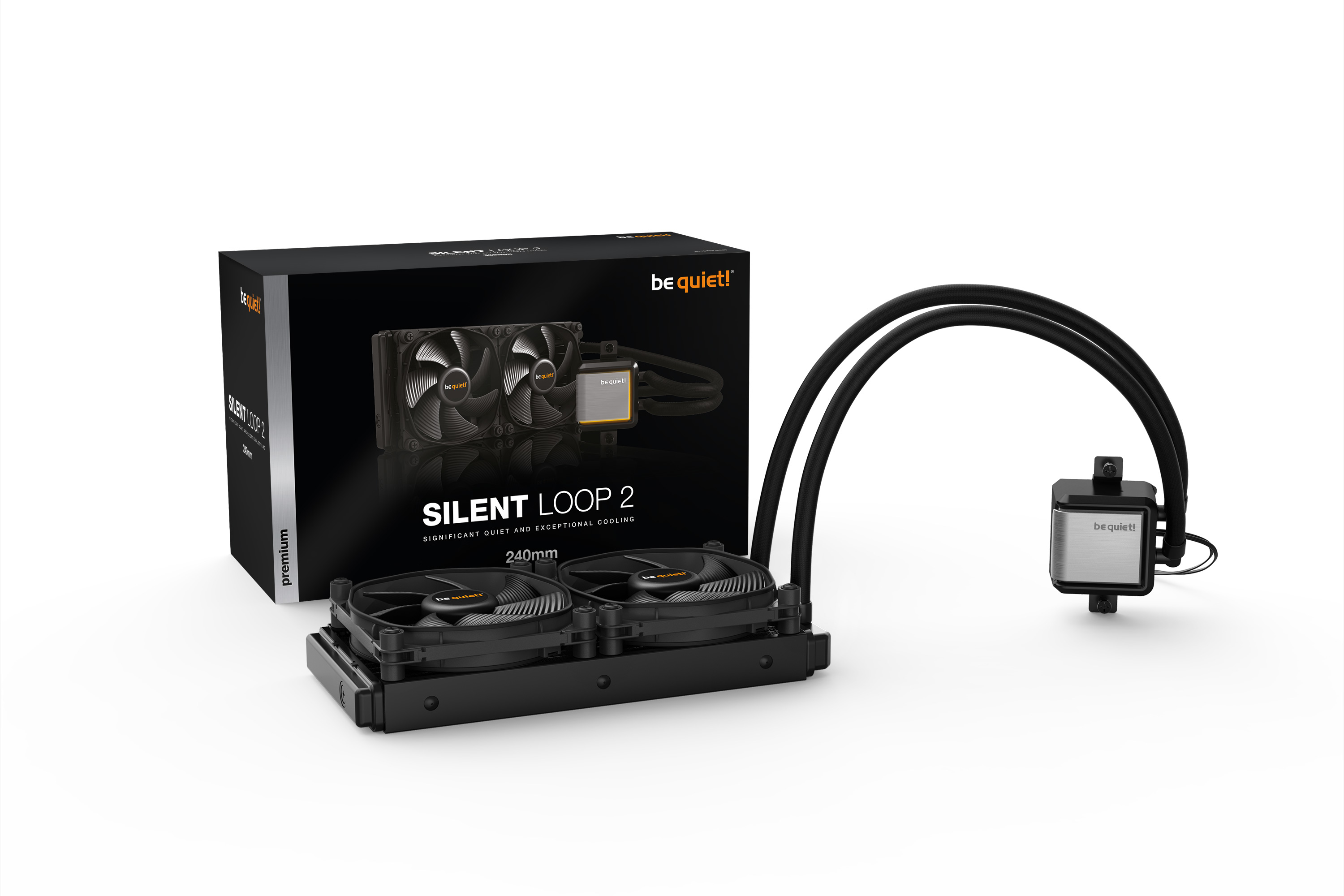 Enfriamiento Líquido be quiet! Silent Loop 2 - 2 Ventiladores - 2200 RPM - Negro - BW010