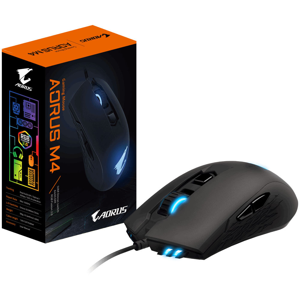 GIGABYTE M4 mouse Gaming Ambidextrous USB Type-A Optical 6400 DPI – image 8