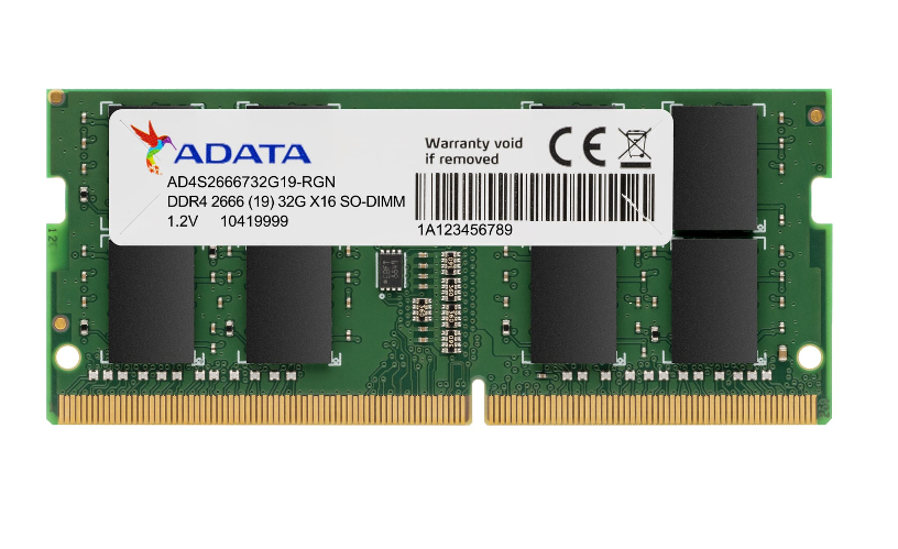 Memoria Ram Adata Ddr4 8Gb 2666Mhz So Dimm Para Laptop - AD4S26668G19-SGN