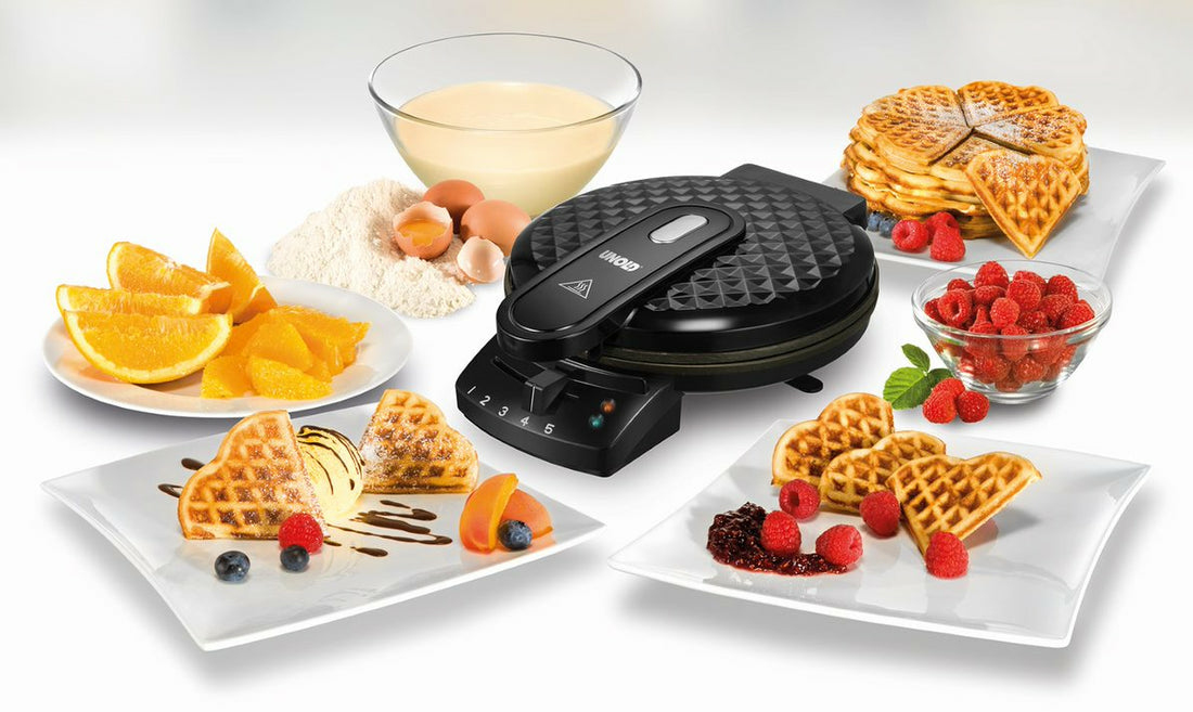 Resim Unold 48235 Kalp Gofret Makinesi, 1 Gofret, 1200W, Siyah/Paslanmaz Çelik