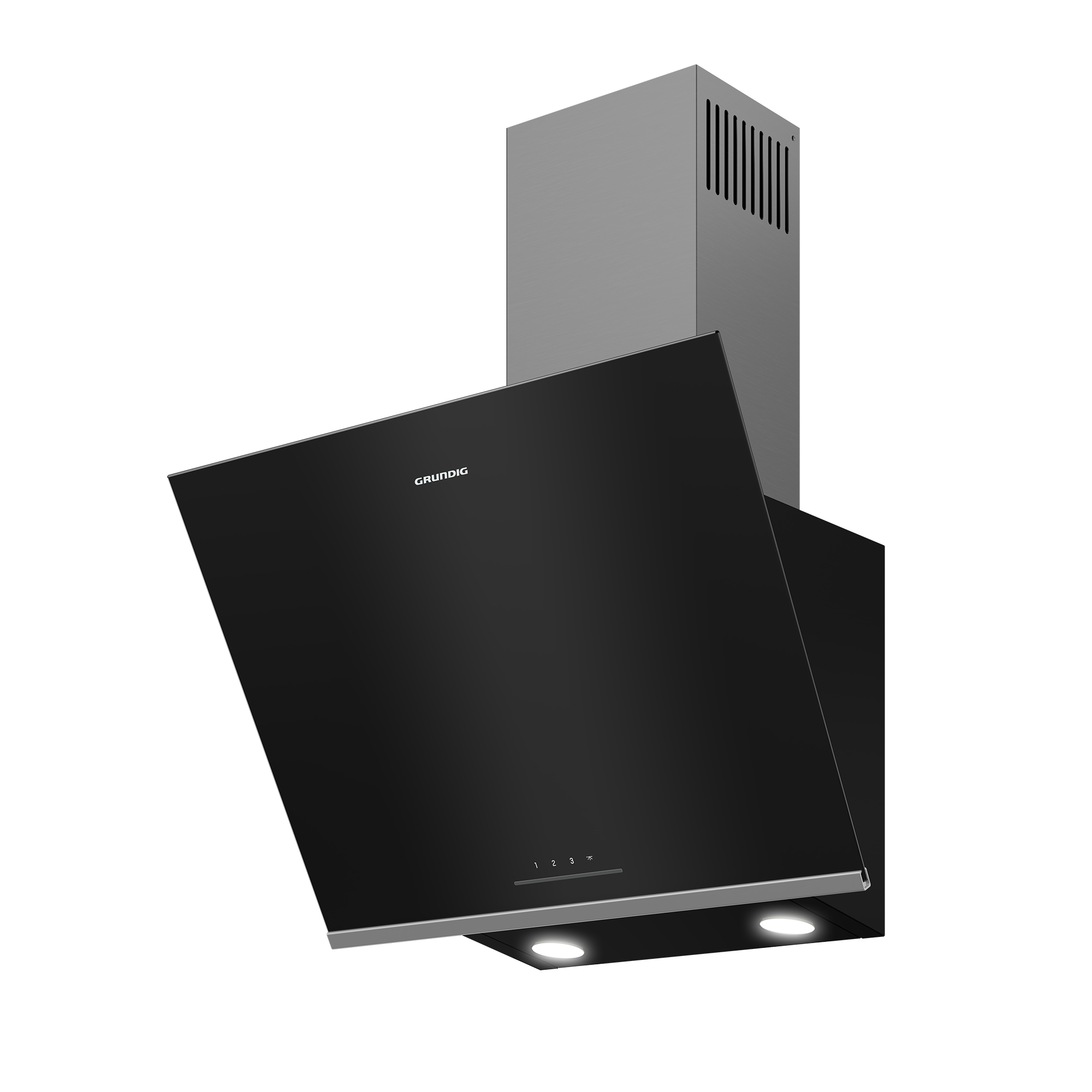Grundig GDSP2460BC cooker hood Wall-mounted Black, Stainless steel 631 m³/h – image 4
