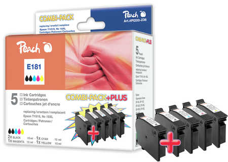 Peach PI200-236 ink cartridge 5 pc(s) High (XL) Yield Black, Cyan, Magenta, Yellow