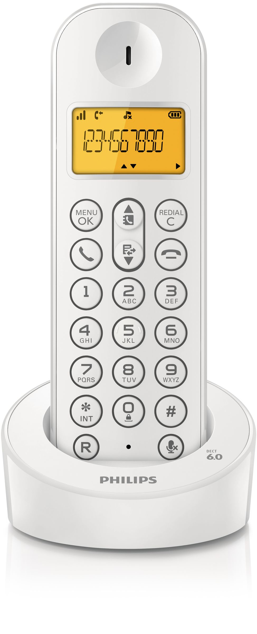 Philips D1201W/BR telephone Caller ID Black – image 2