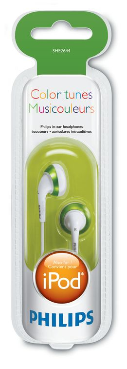 Philips SHE2644/27 headphones/headset Wired In-ear Green, White – image 2