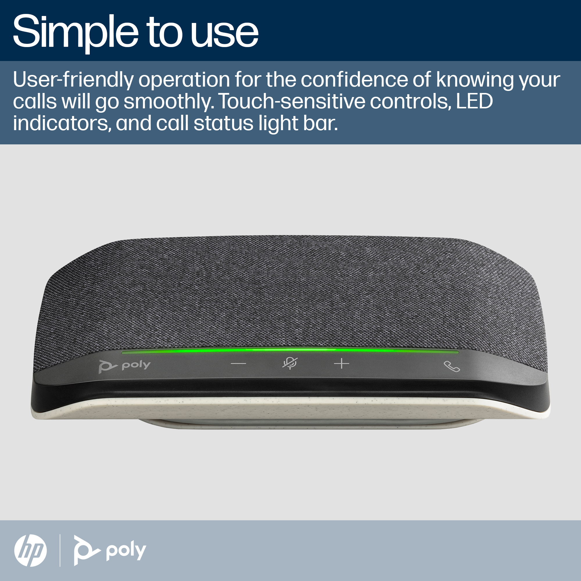 HP Poly Sync 10 Speakerphone +USB-A to USB-C Cable – image 5