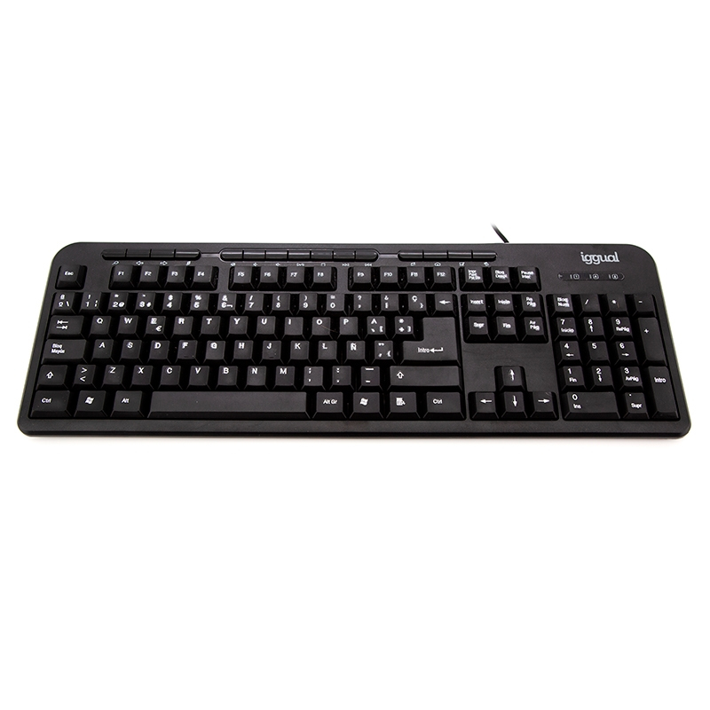 iggual CK-BASIC-120T keyboard Universal USB QWERTY Spanish Black