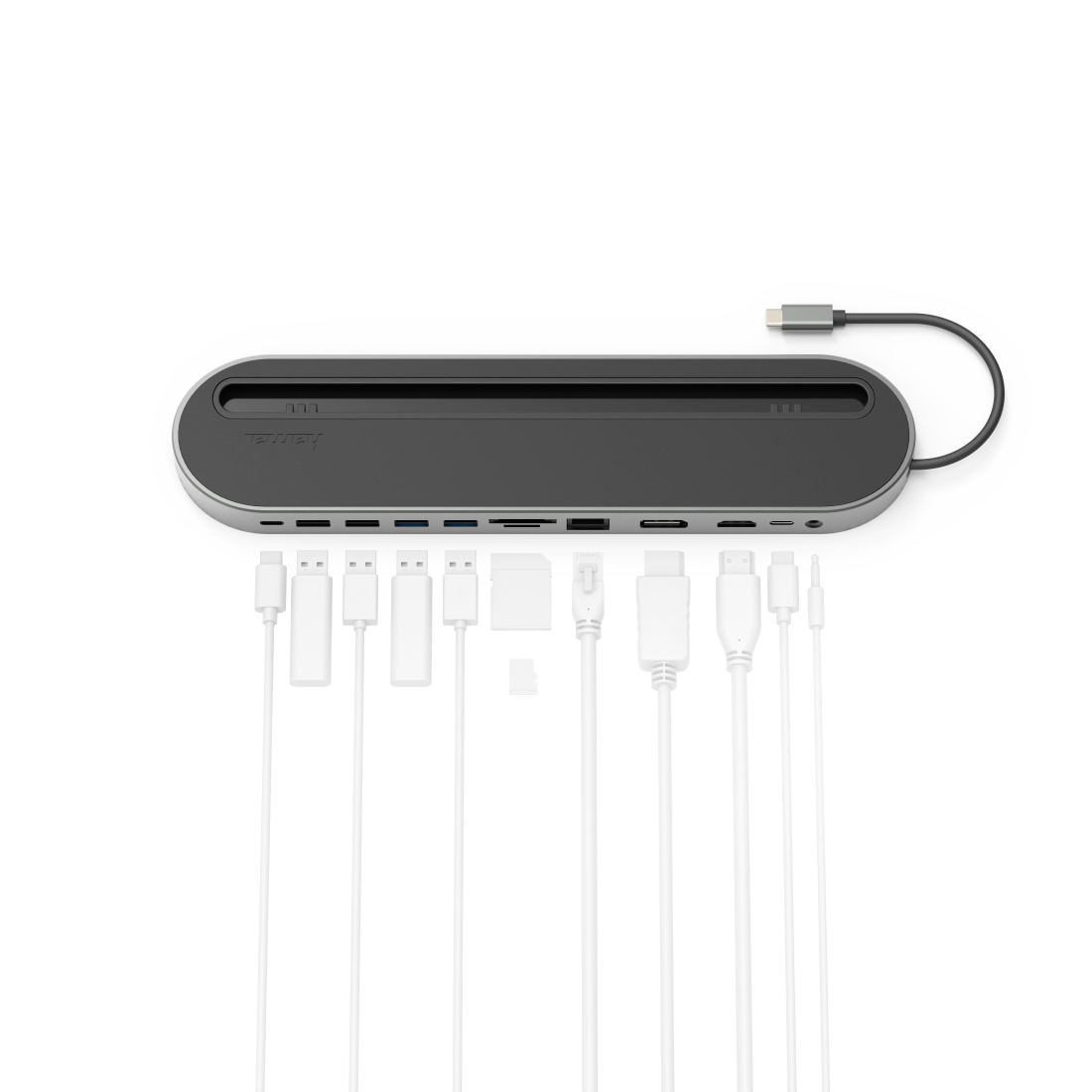 Hama 00135761 laptop dock/port replicator Wired USB 3.2 Gen 1 (3.1 Gen 1) Type-C Aluminium, Black – image 3